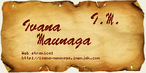 Ivana Maunaga vizit kartica
